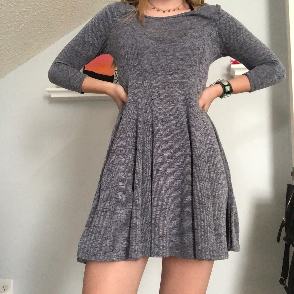 Blue skater dress